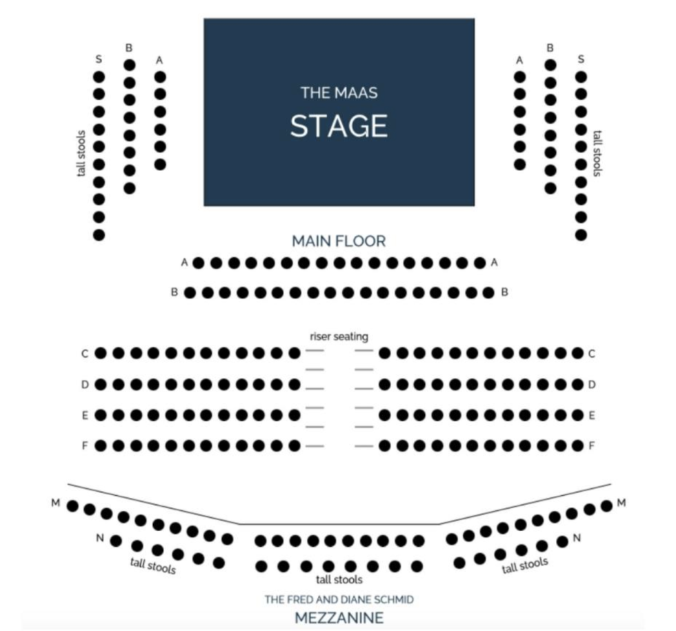 Seating Chart The Encore Musical Theatre Company